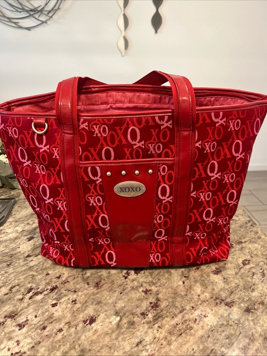 XOXO Handbags - XOXO Red and Pink Logo Tote